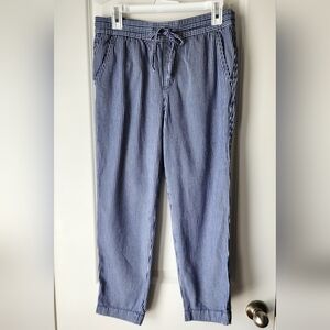 Gap Easy Pant Comfy Blue and White Striped Pants Size Small